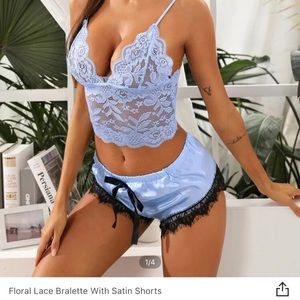 Lace Bralette With Shorts From SHEIN